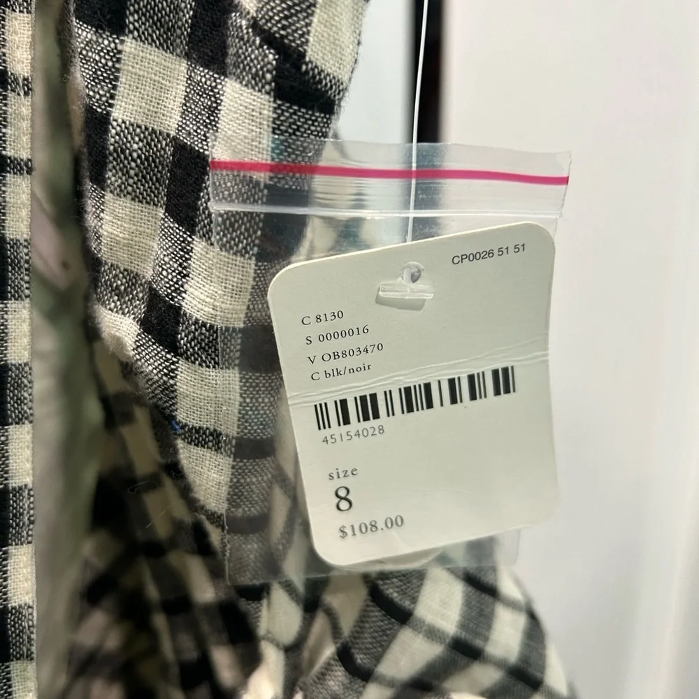 Free People Black Plaid Faux Wrap dress - Picture 5 of 6
